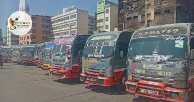super metro buses lined up in Nairobi