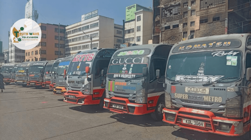 super metro buses lined up in Nairobi