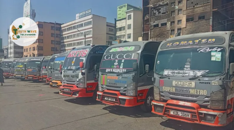 super metro buses lined up in Nairobi